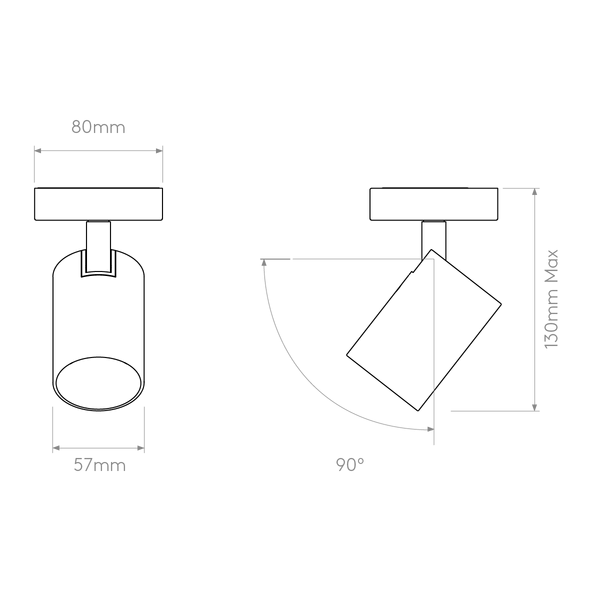 Måltegning af Ascoli singel spot Astro lighting