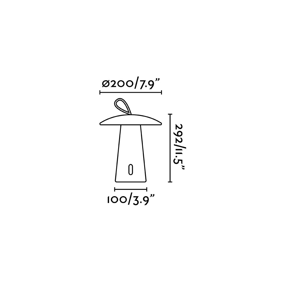 LED transportable bordlampe