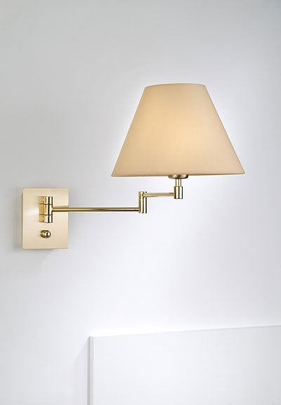 8140 væglampe i poleret og børstet messing