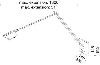 stregtegning af 8192 væglampe