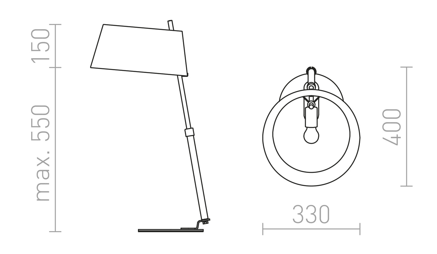 Ritzy bordlampe Rendl