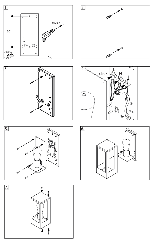 Polo E27 udendørs væglampe PSM Lighting
