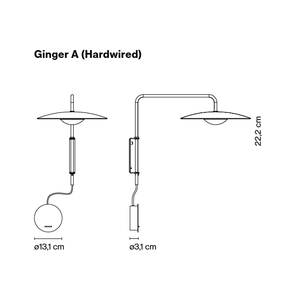 Ginger 20 væglampe fra Marset