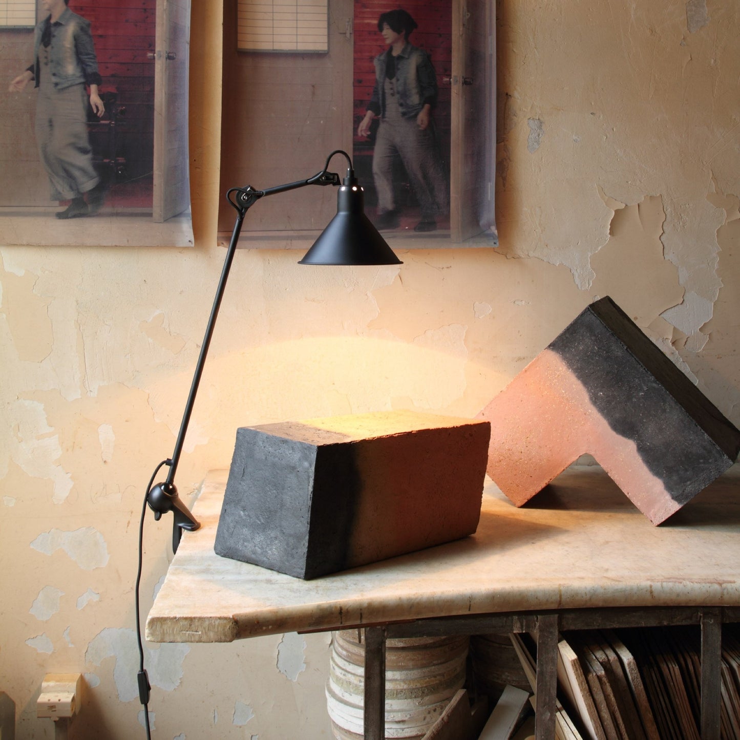 Lampe Gras 201 arkitektlampe sort/sort