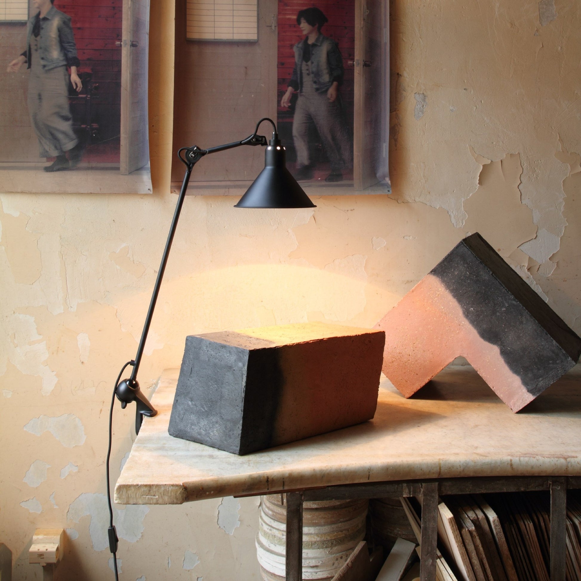 Lampe Gras 201 arkitektlampe sort/sort