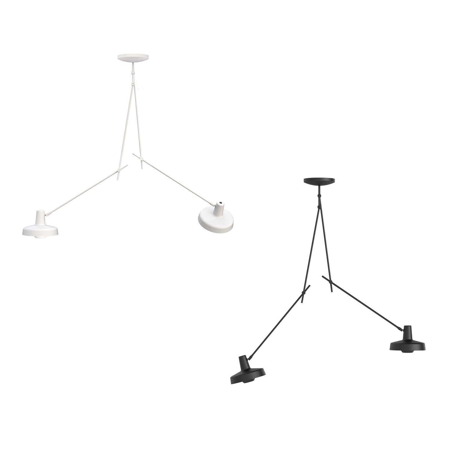 Arigato 2 L Loftlampe AR-C2-L vist i sort og hvid fra Gropa Products