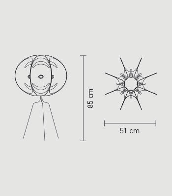 atlante måltegning bordlampe fume slamp