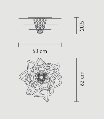 aurora-mini-60 loftlampe måltegning slamp
