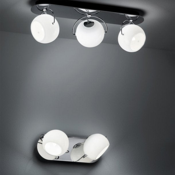 Beluga hvid 2 & 3 væg/loftlampe Fabbian