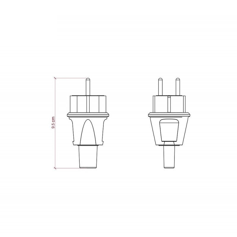 Udendørs stik sort til lyskæde IP44 Lamper 4U