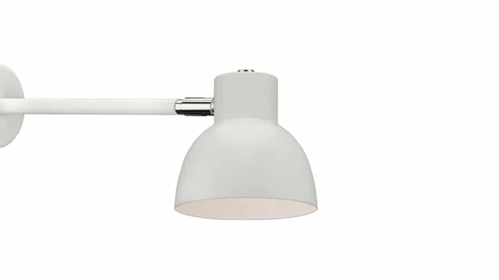 Boblen væg i hvid med 20 cm arm