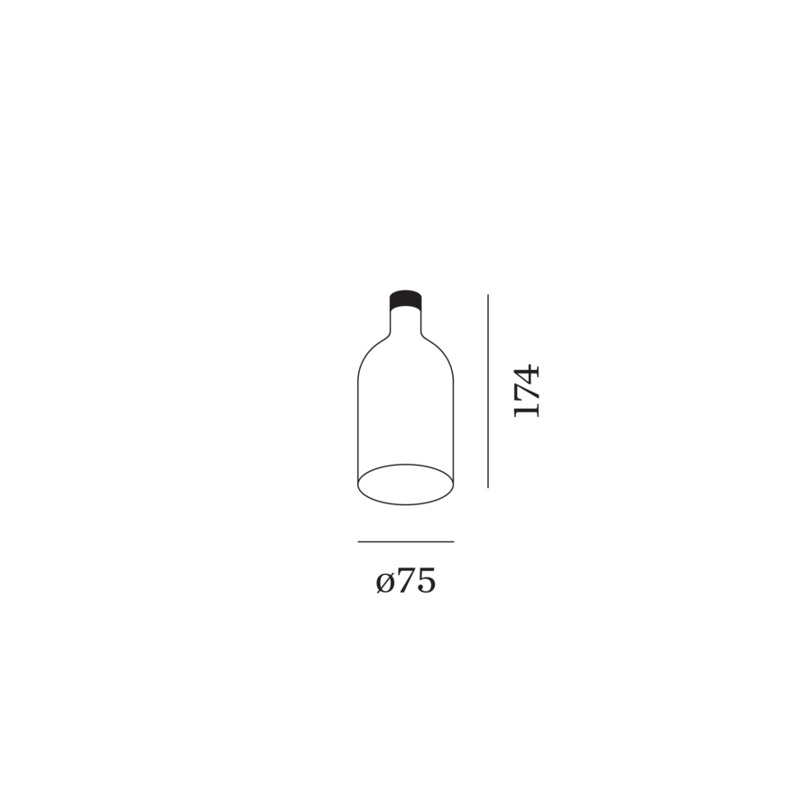 Stregtegning Cork bottle Bottle 1 pendel Wever & Ducré