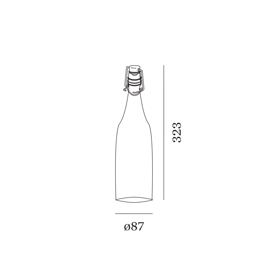 Stregtegning Cork bottle 2 pendel Wever & Ducré