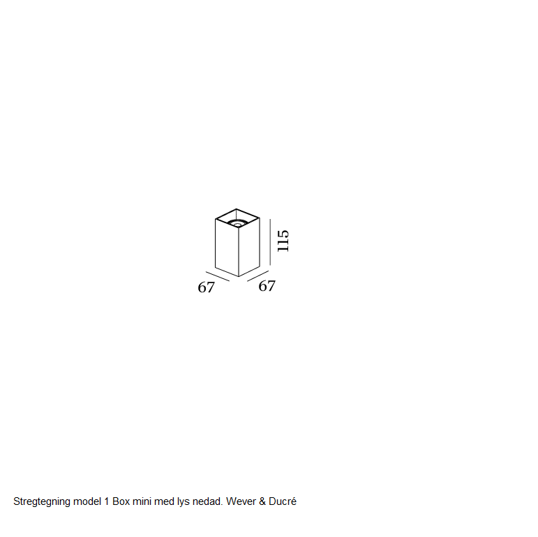 Stregtegning Box mini væglampe Wever & Ducré