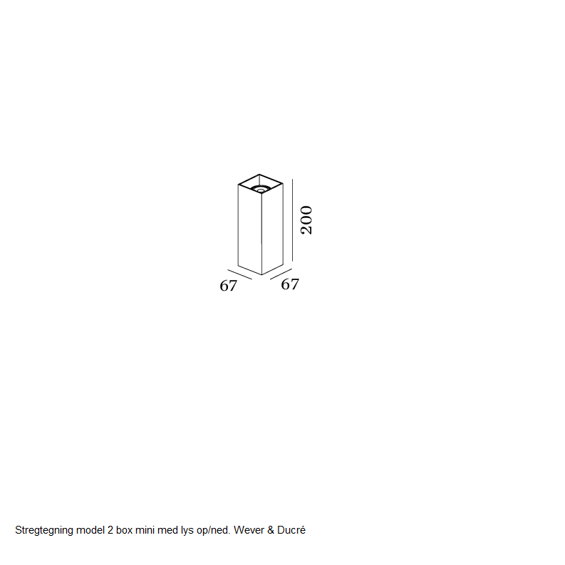 Stregtegning Box mini væglampe Wever & Ducré