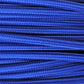 Ægte dekorativ stofledning i farven marineblå 2x0,75 mm