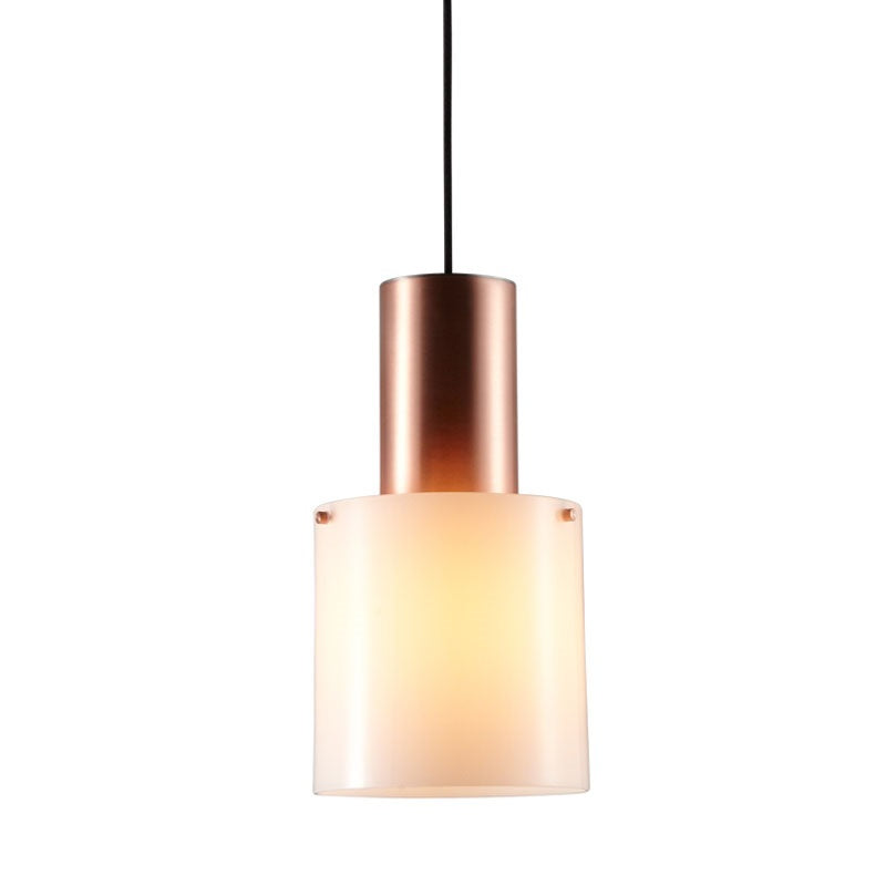 Walter pendel opal glas med kobber stel