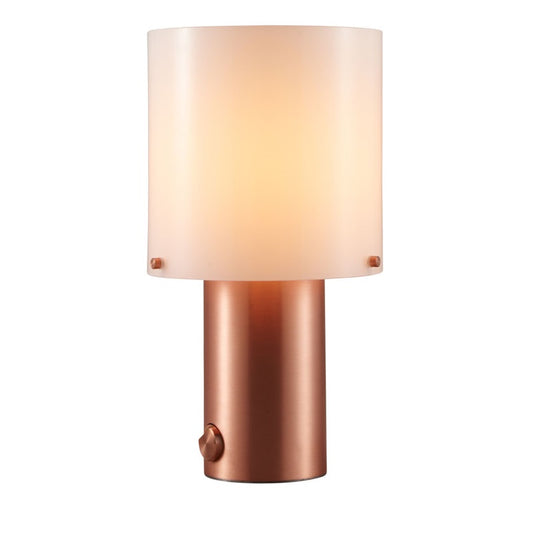 Walter bordlampe i kobber og opal glas