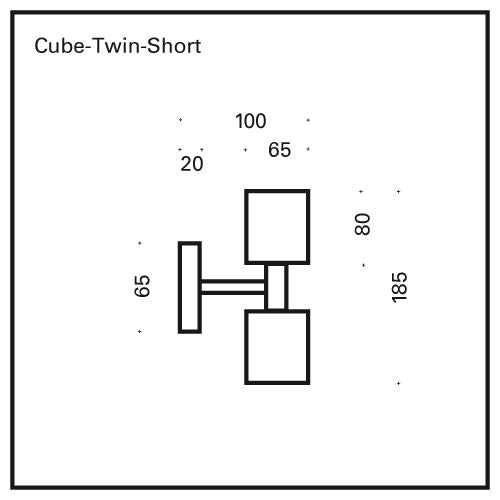 stregtegning af Cube twin short