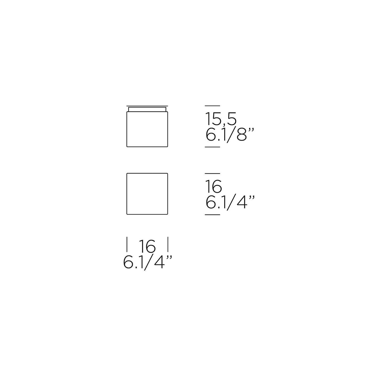 Cubi  væg/loft lampe  Leucos