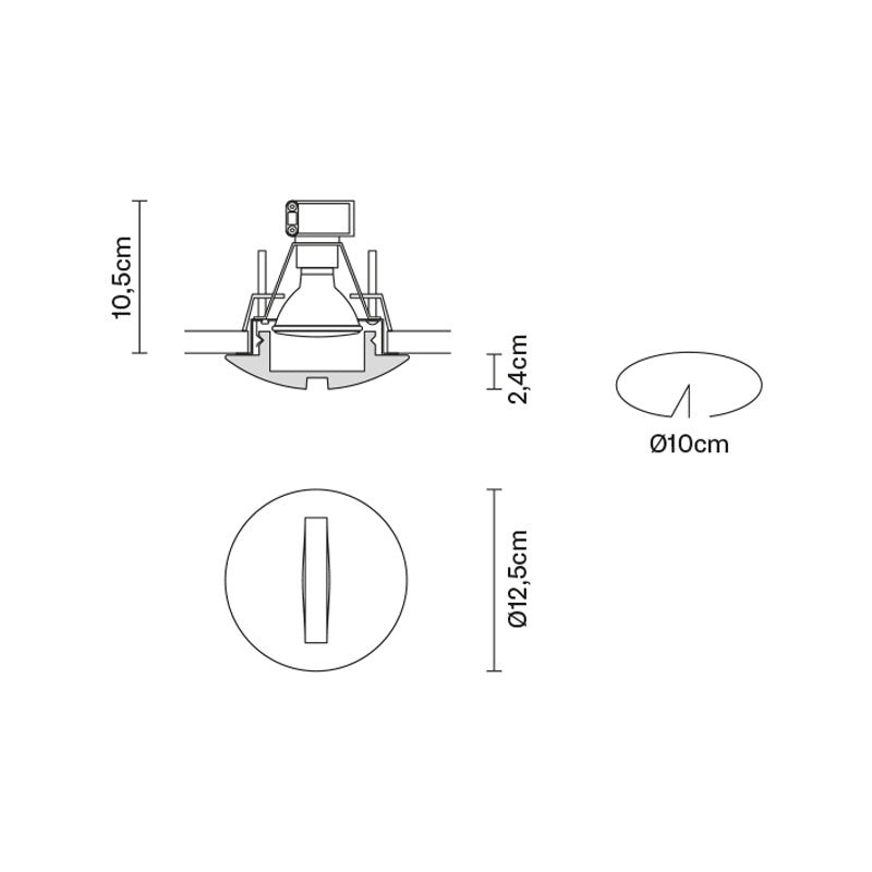 Måltegning Jnat downlight Fabbian