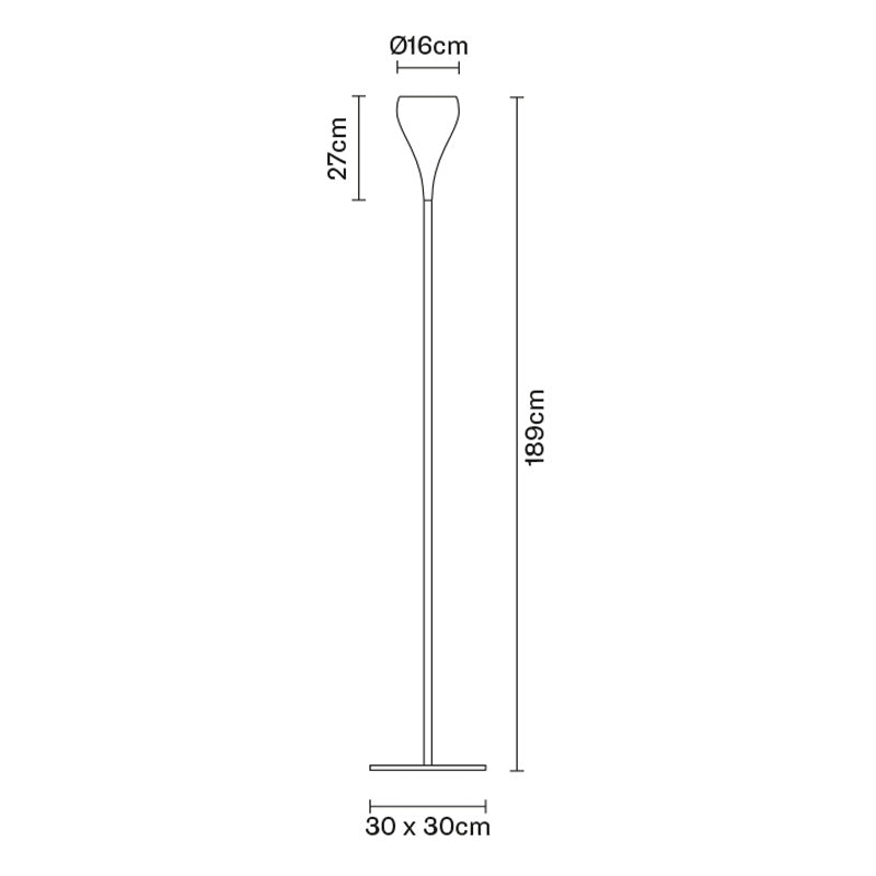 Stregtegning Bijou gulvlampe Fabbian