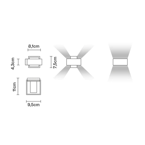 Bijou væglampe krom Fabbian (outlet)