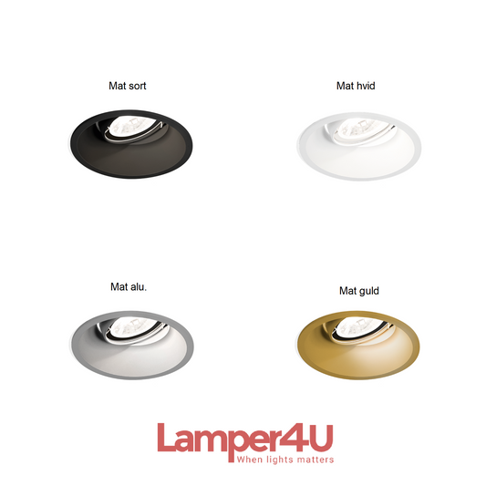 Deep Adjust 1.0 i alle fire farver downlight Wever & Ducré