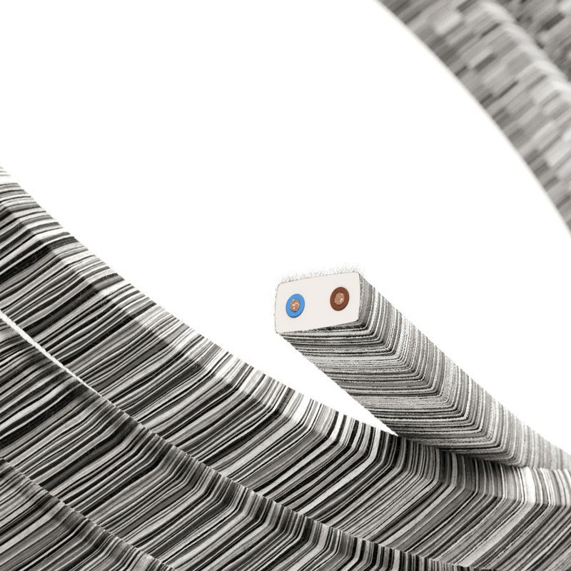 Lyskæde kabel sort mélange 2x1,5mm2 Lamper 4U