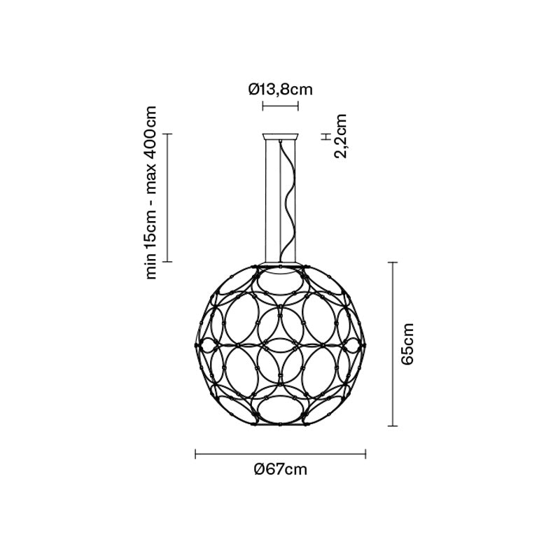 målbillede af Giro F30 ø 67 cm pendel fra Fabbian