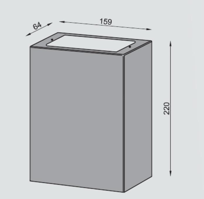 Måltegning af Fjong væglampe i sort david superlight