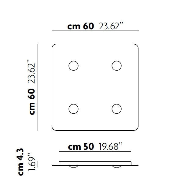 Stregtegning af Frozen large loftlampe fra studio italia design