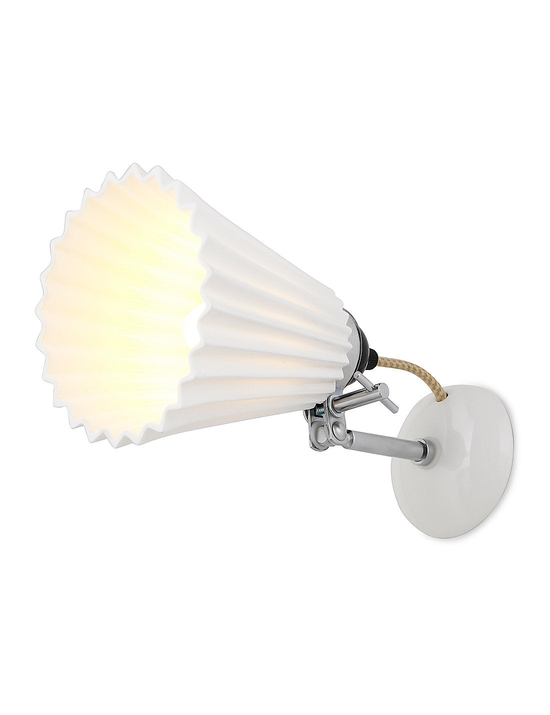 Hector pleat small hvid væglampe original btc 2