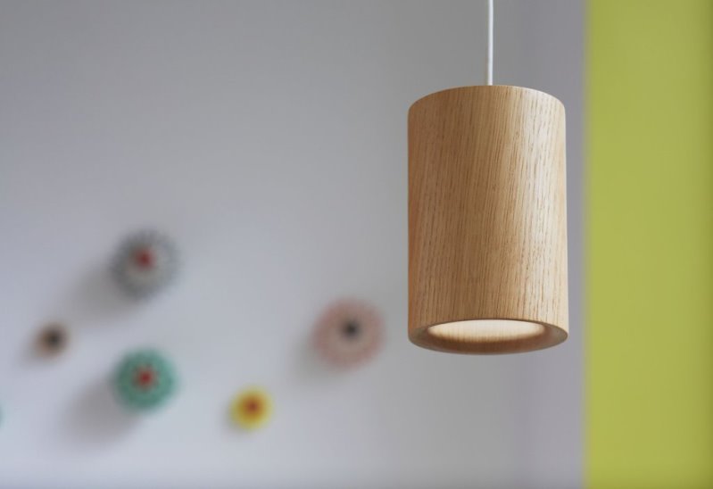 Miljøbillede af Solid pendel cylinder egetræ fra Trence Woodgate