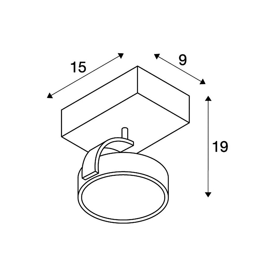 Kalu 1 væg/loftlampe SLV