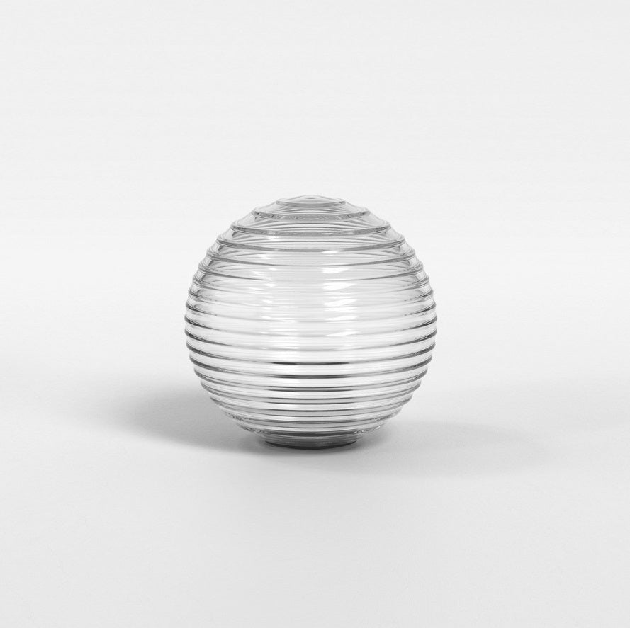 Klart glas rillet