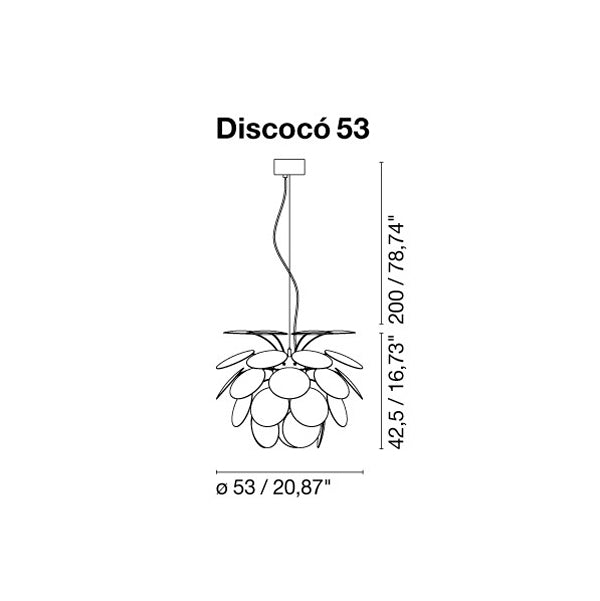 Stregtegning af Discoco 53 pendel fra marset