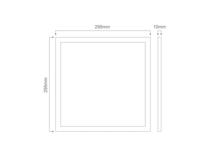 stregtegninger til LED PANEL 30X30 22W DÆMPBAR+DRIVER