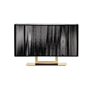 clavius bordlampe medium i sort med guld stel