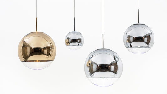 Mirror ball pendel guld og sølv Tom Dixon