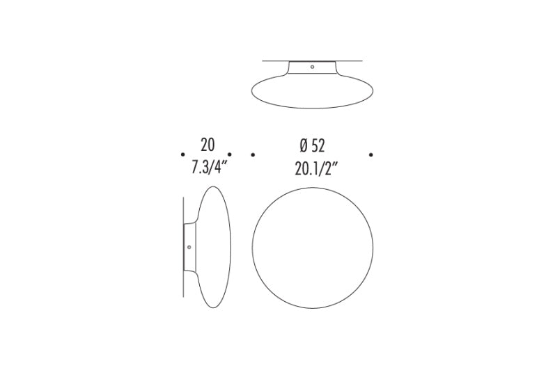 Mild pp loftlampe leucos