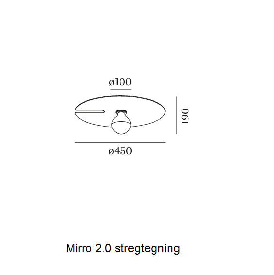 Mirro loftlampe Wever & Ducré stregtegning