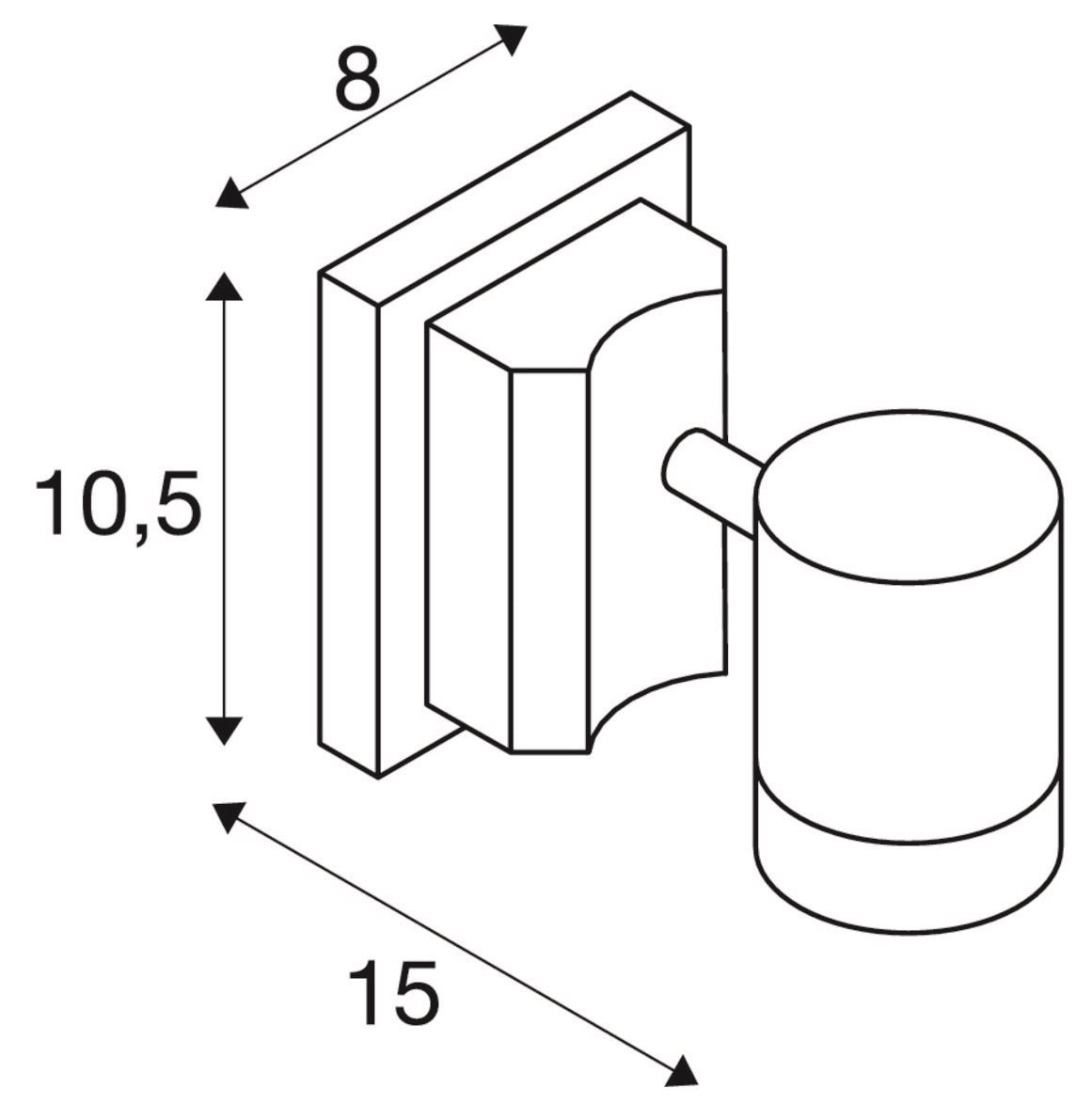 Myra down væglampe SLV