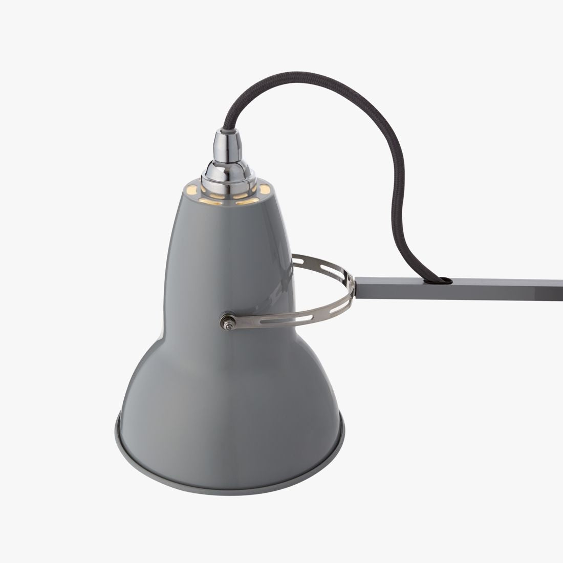 Nærbillede af hovedet på Original 1227 i grå fra Anglepoise