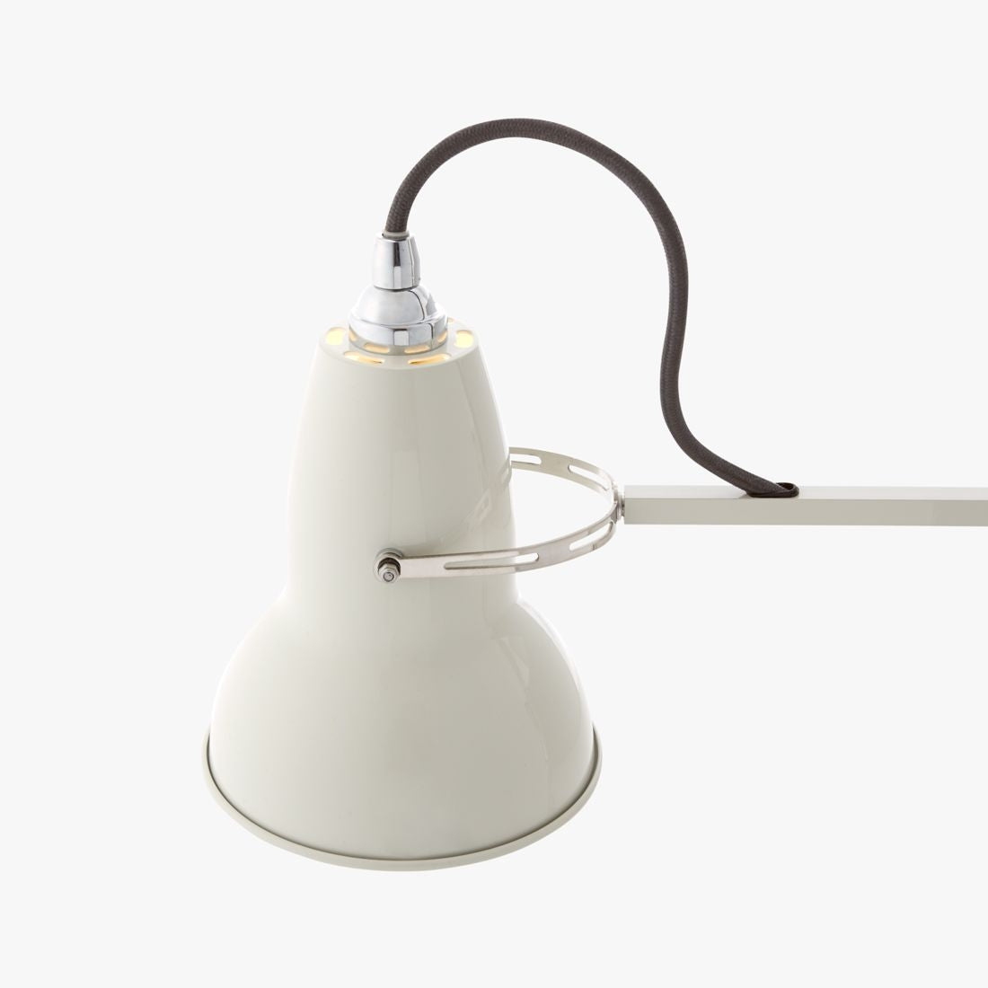 Nærbillede af hovedet på Original 1227 i hvid fra Anglepoise