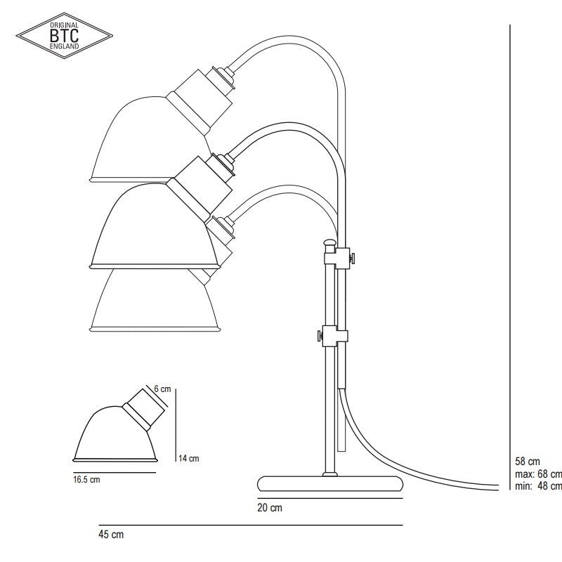 Ginger bordlampe Original BTC