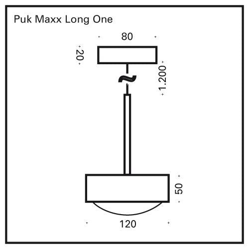 Puk Maxx Long One pendel Top-light