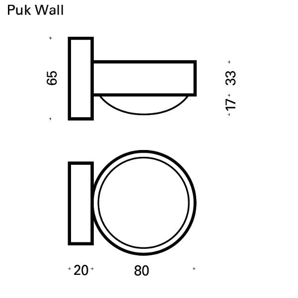 Stregtegning af Puk wall halo fra Top-light