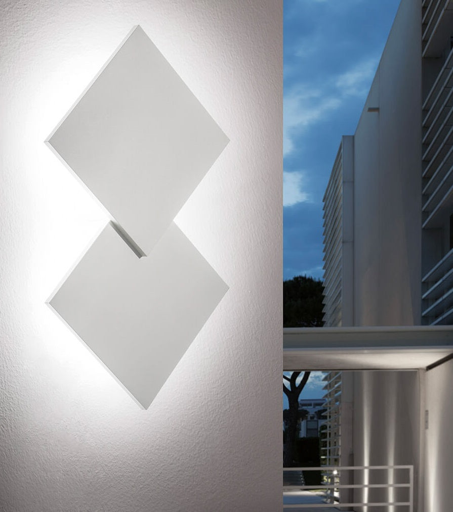 Puzzle Outdoor Square væglampe fra Lodes