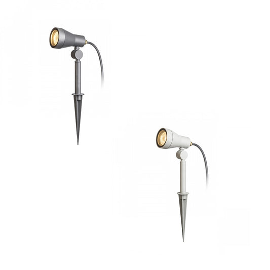 Direzza spot på spyd GU10 i begge farver fra Rendl